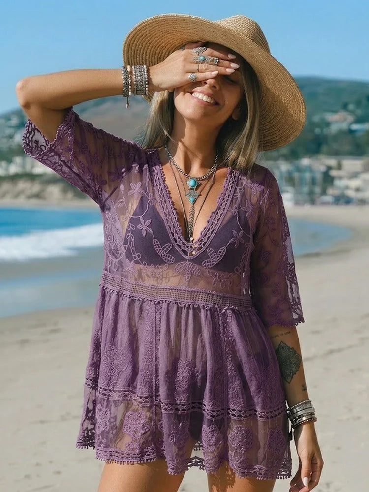 The Sienna Lace Cover-Up Dress