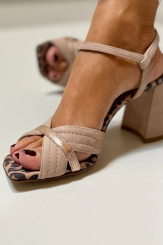 The Dalia Cross-Strap Heel Sandal