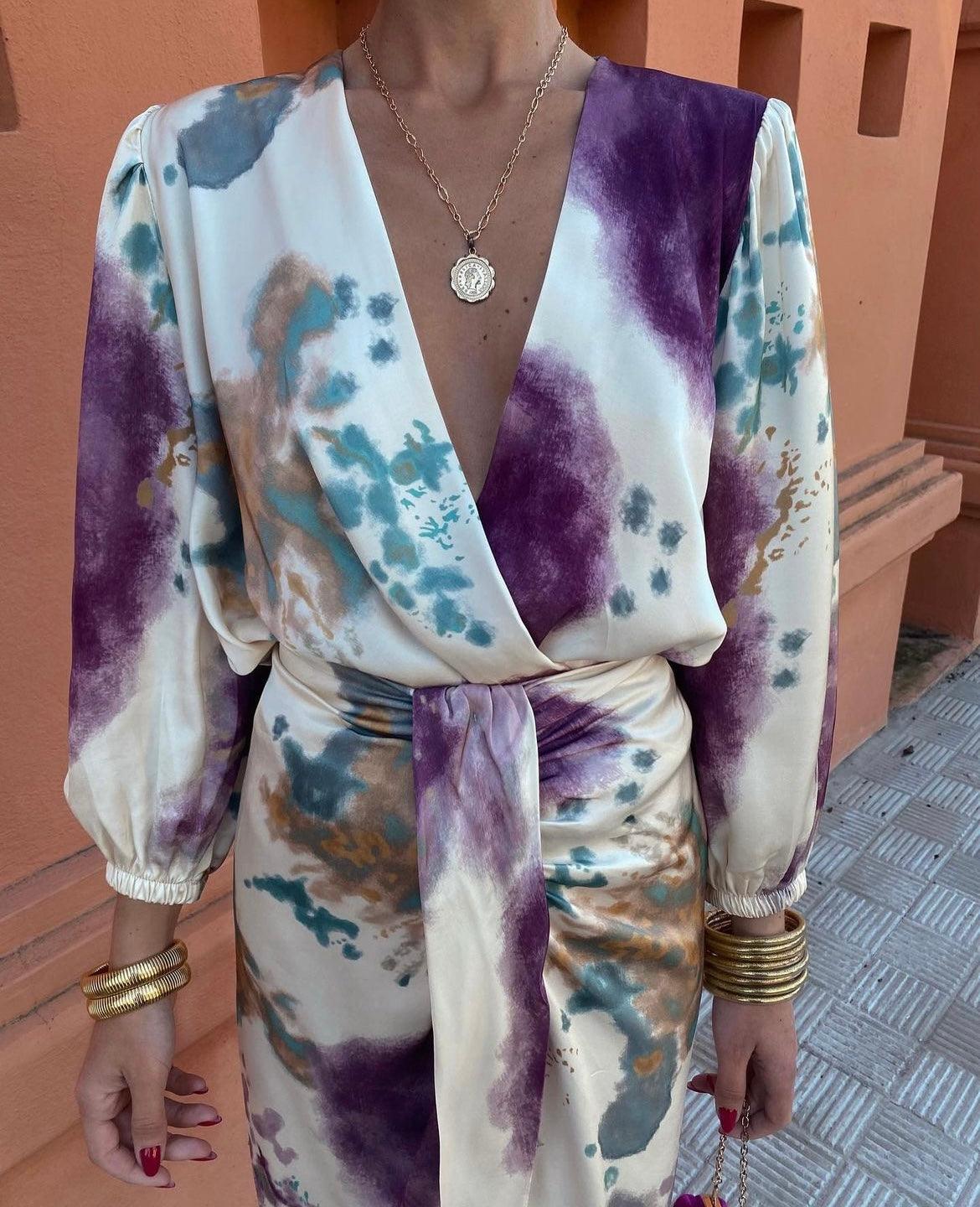 The Valeria V-Neck Midi Dress
