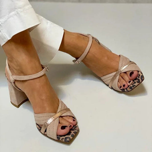 The Dalia Cross-Strap Heel Sandal