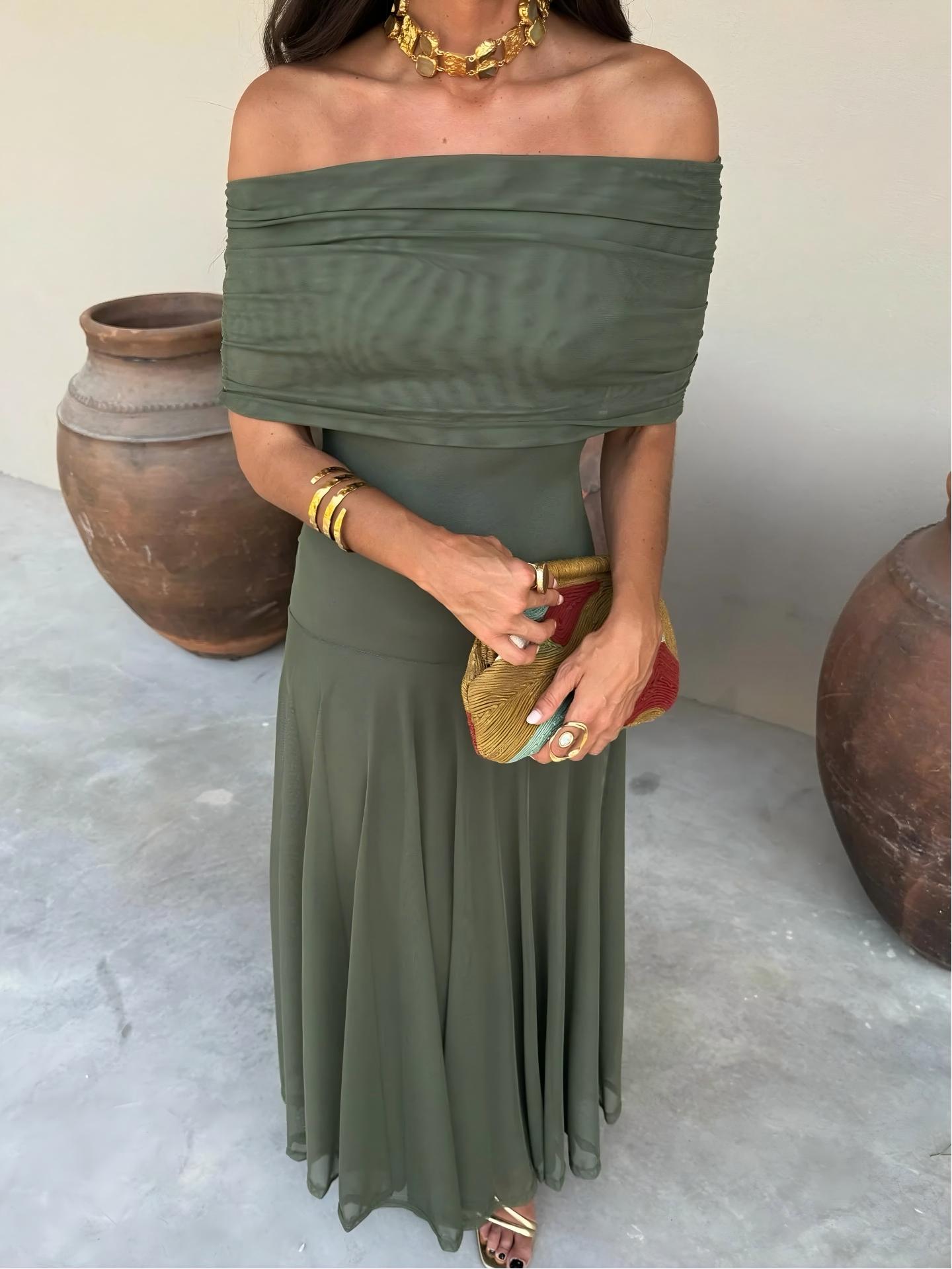 The Sienna Draped Maxi Dress