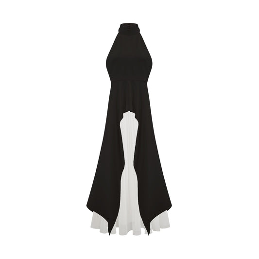 The Inès Layered Halter Maxi Dress