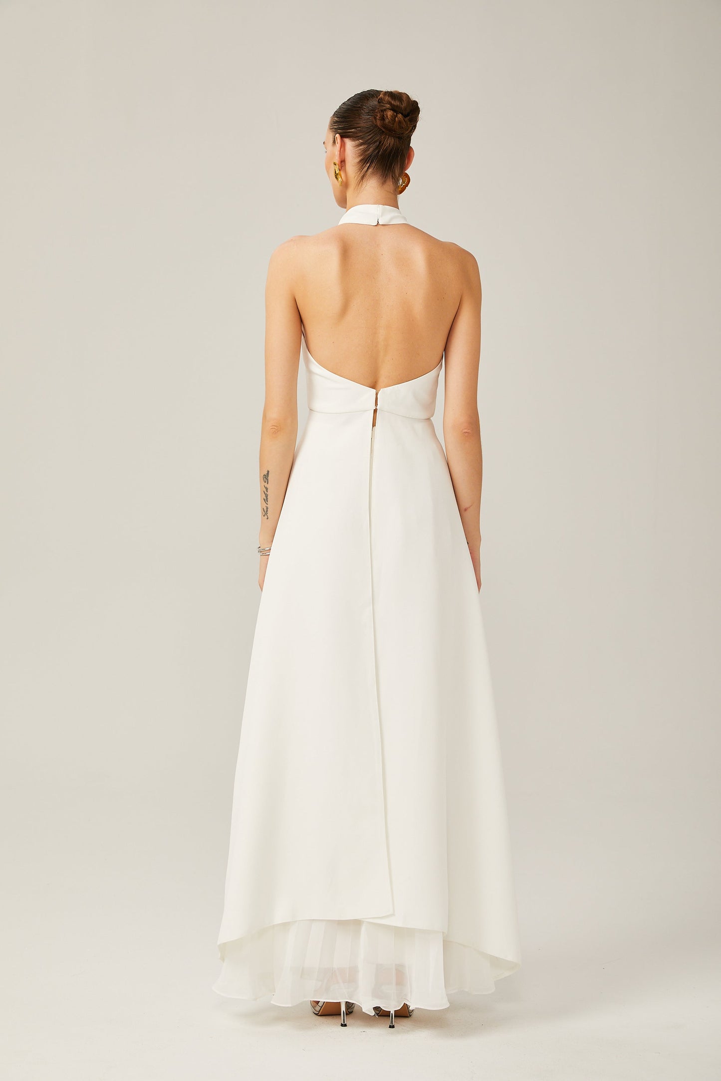 The Inès Layered Halter Maxi Dress