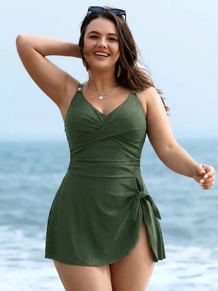 The Isla Cross-Front Swim Dress