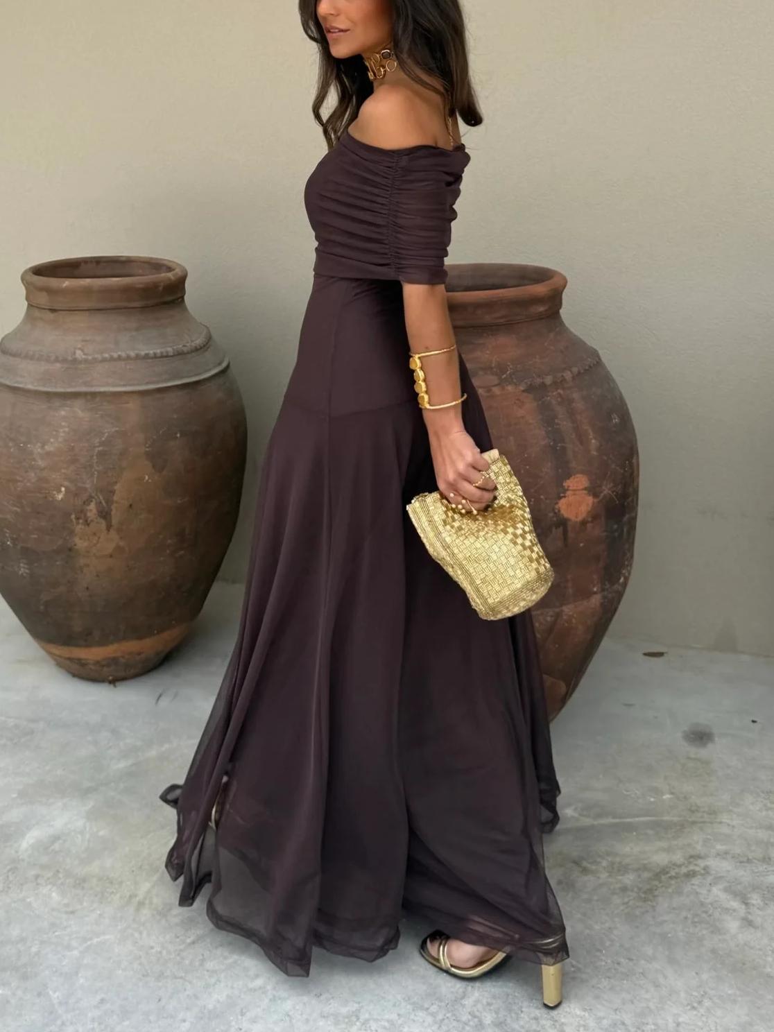 The Sienna Draped Maxi Dress