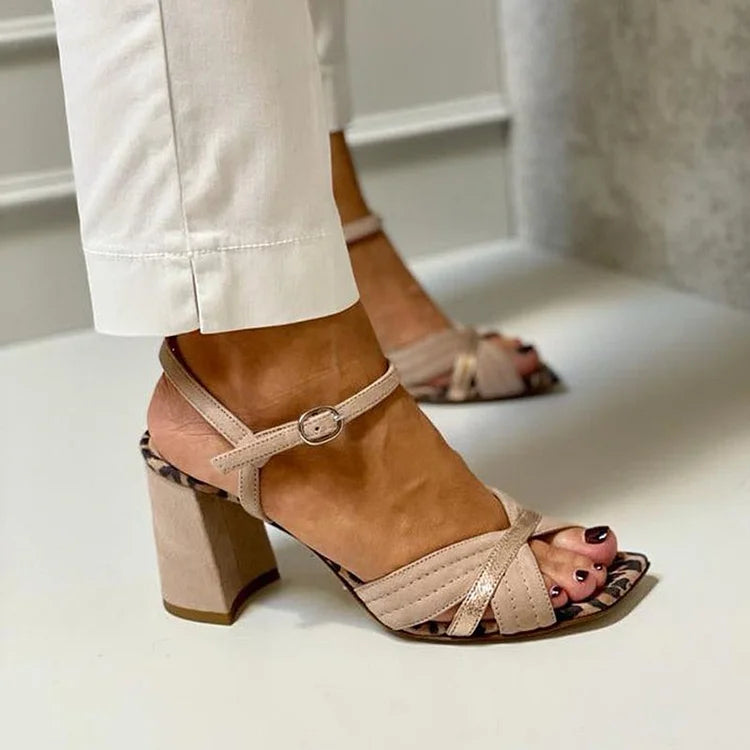 The Dalia Cross-Strap Heel Sandal