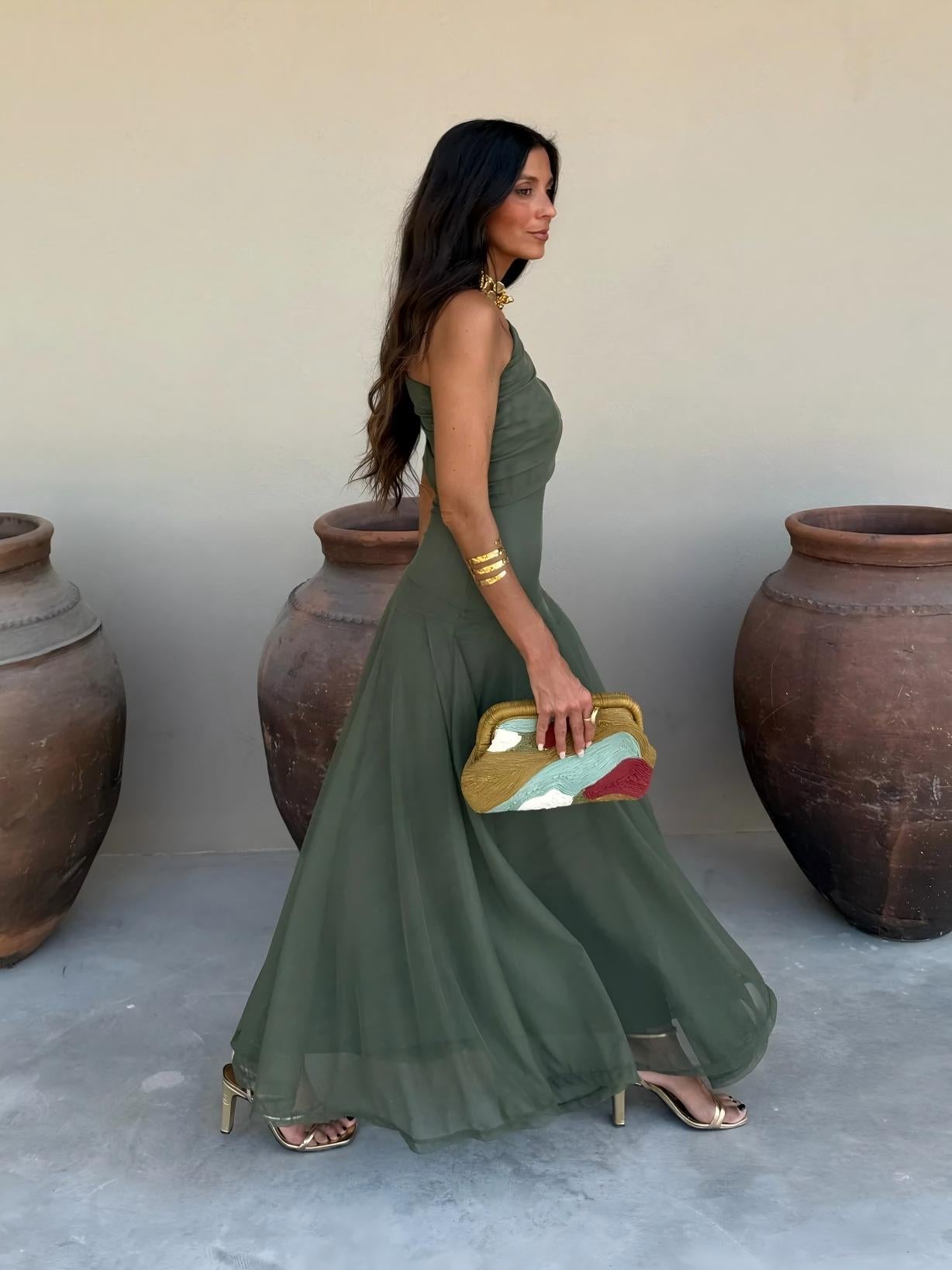The Sienna Draped Maxi Dress
