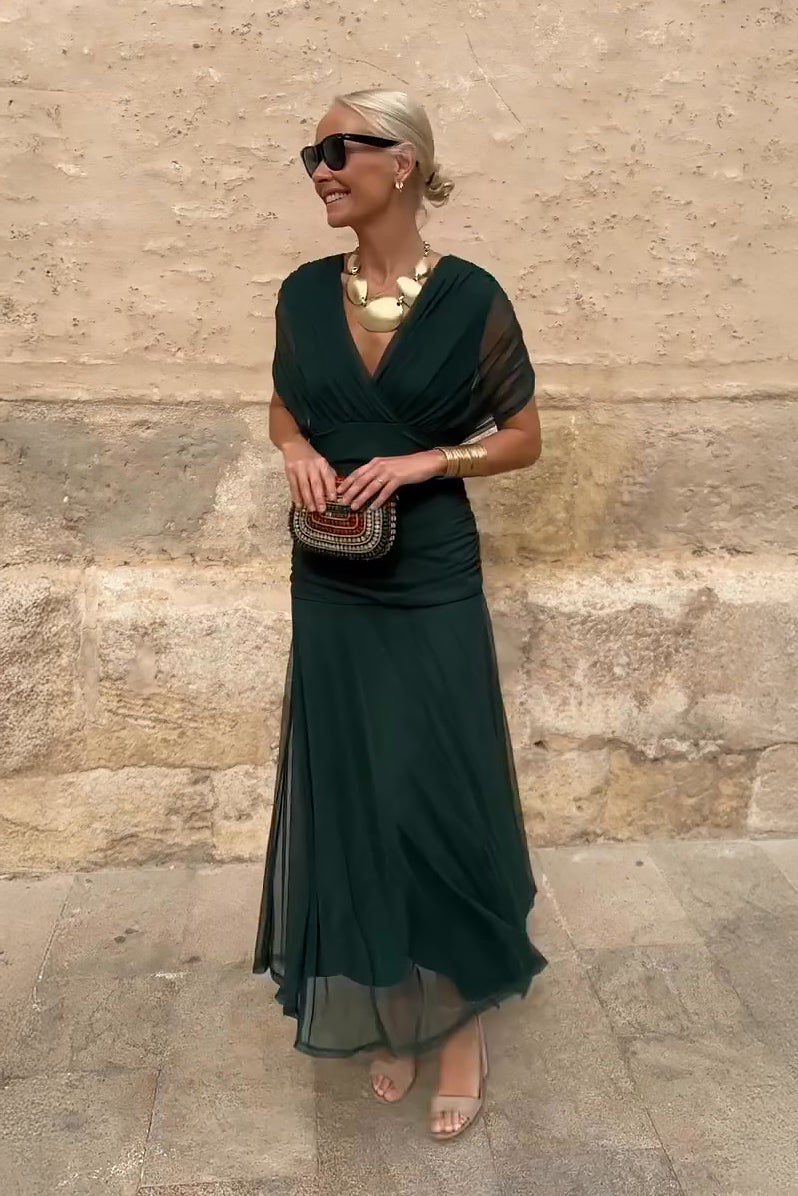 The Luisa Floral V-Neck Maxi Dress