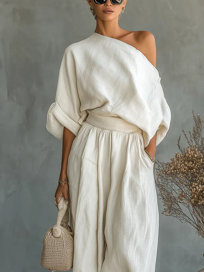 The Solene Asymmetric Wide-Leg Set