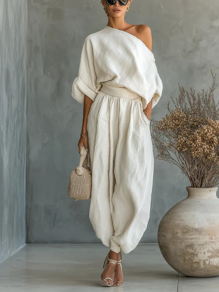 The Solene Asymmetric Wide-Leg Set