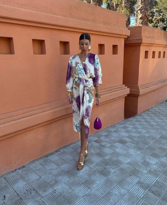 The Valeria V-Neck Midi Dress