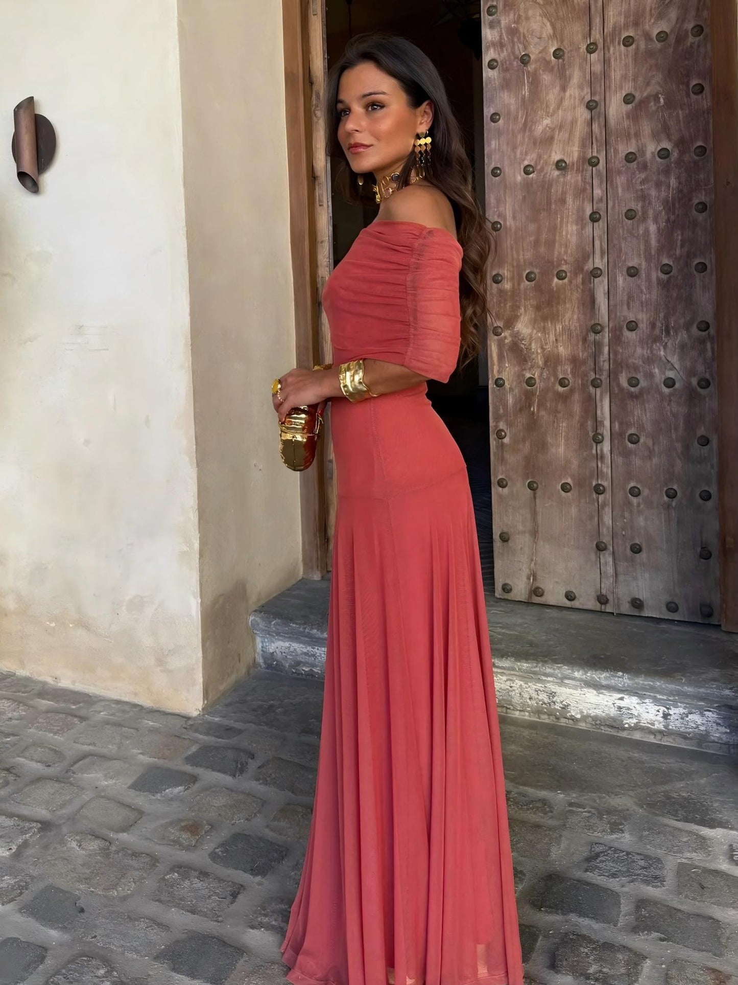 The Sienna Draped Maxi Dress