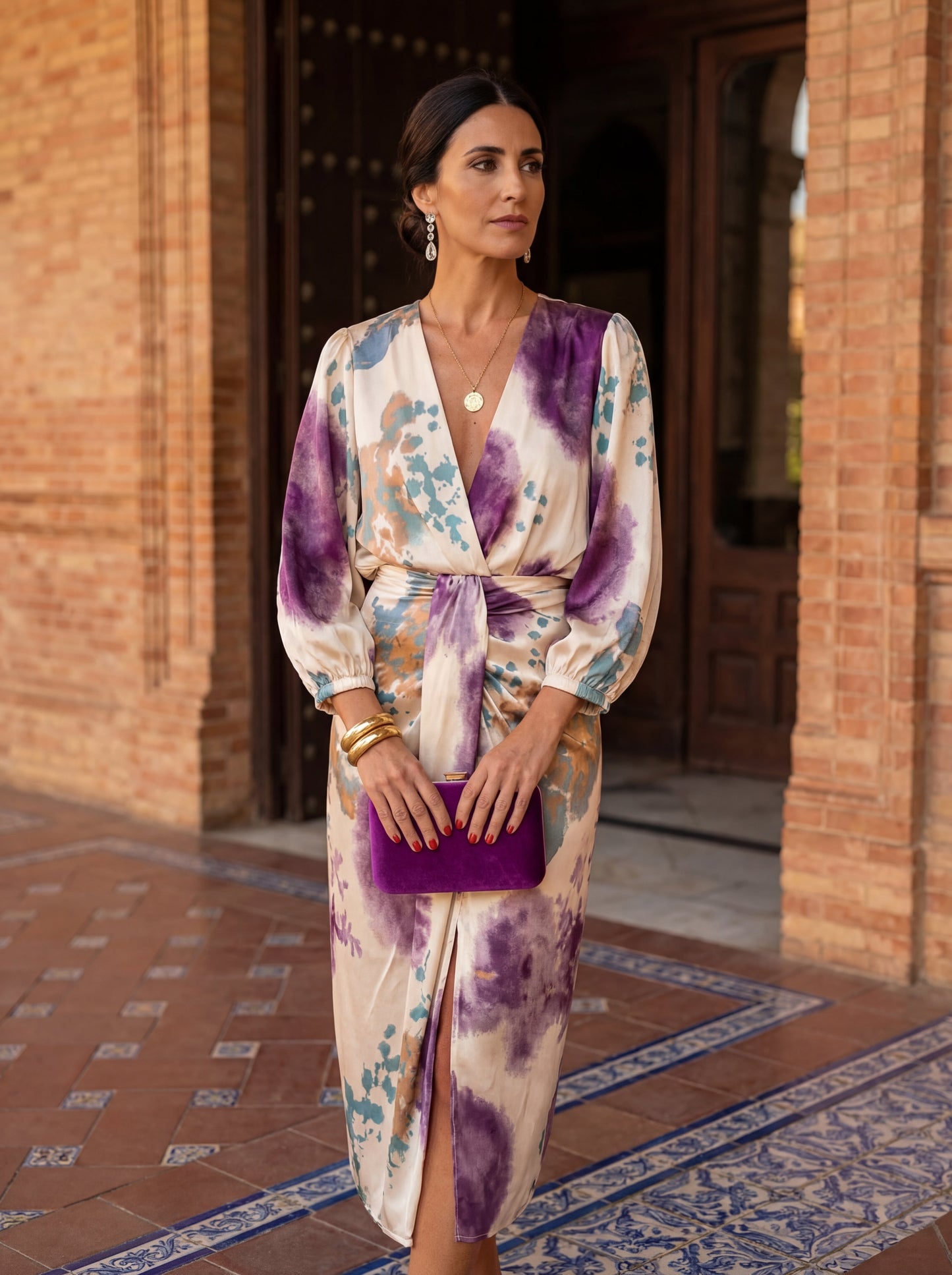 The Valeria V-Neck Midi Dress