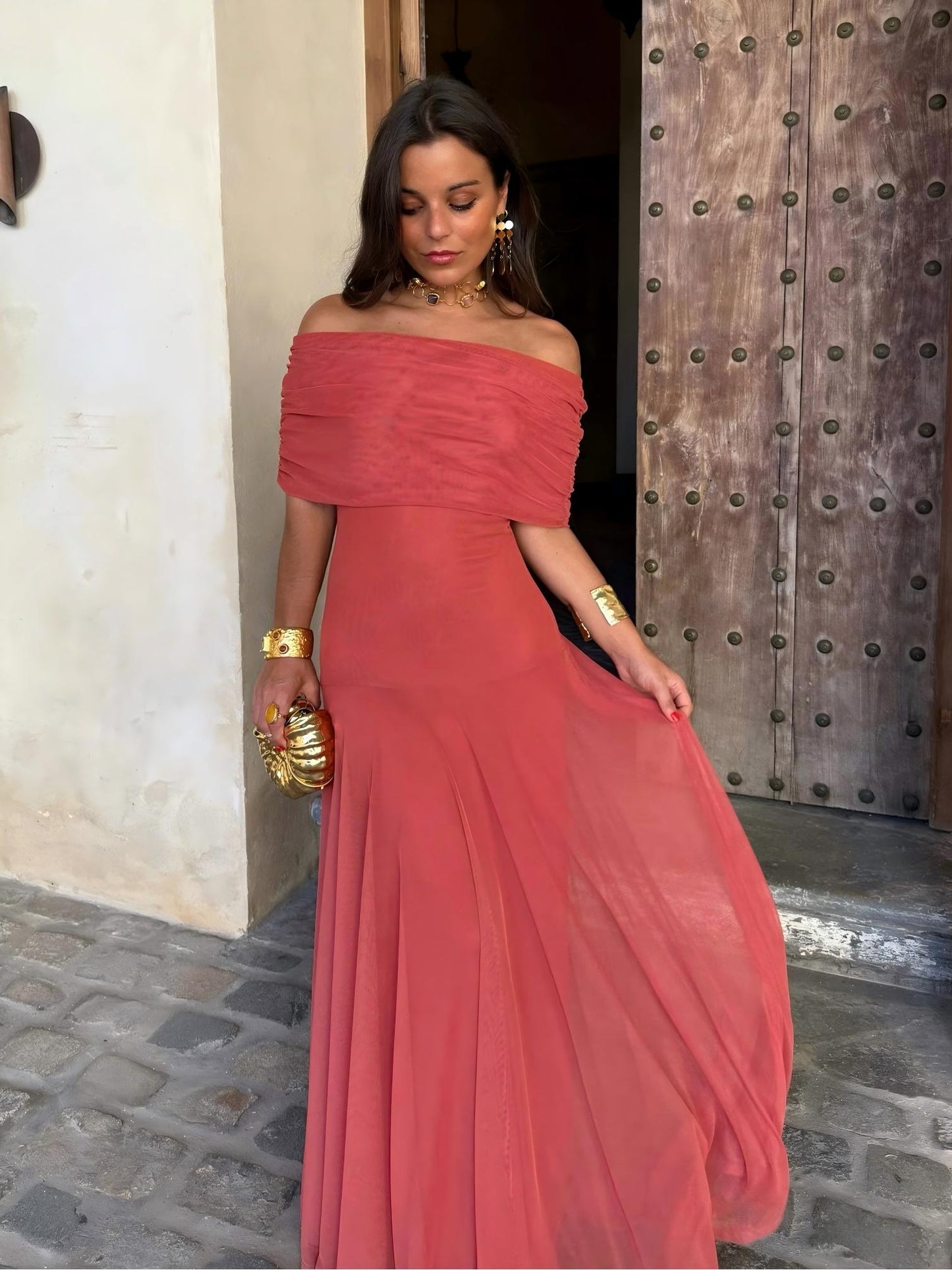 The Sienna Draped Maxi Dress