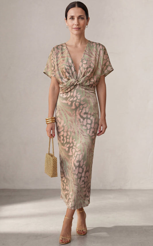 The Calandra Printed Midi Dress
