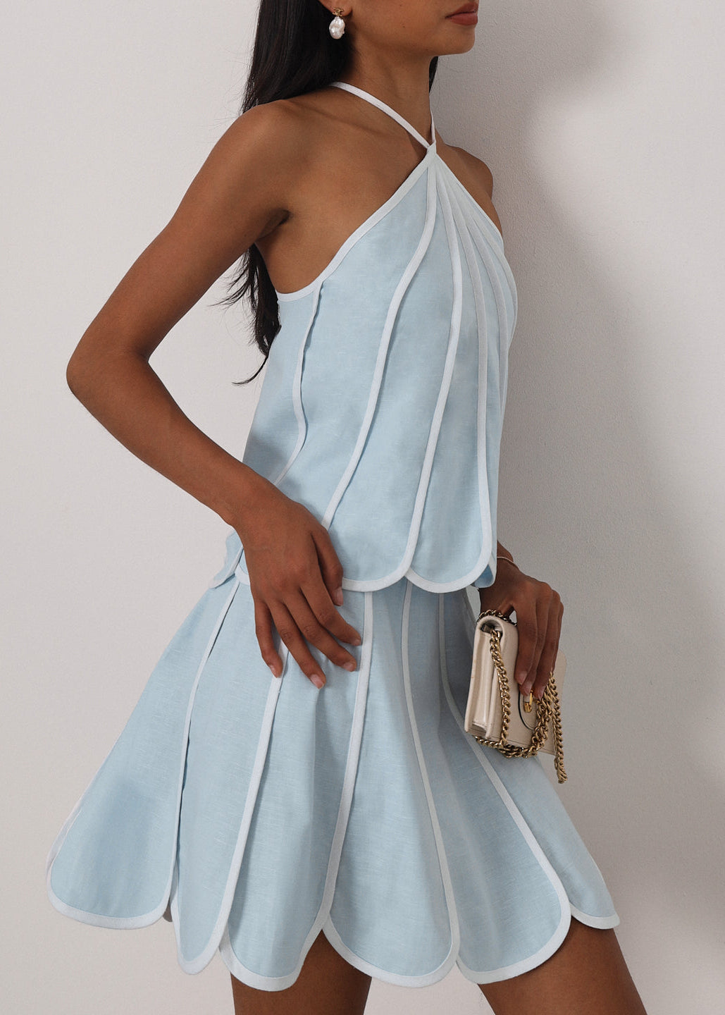 Avina Resort Halter Set | Soft Sky