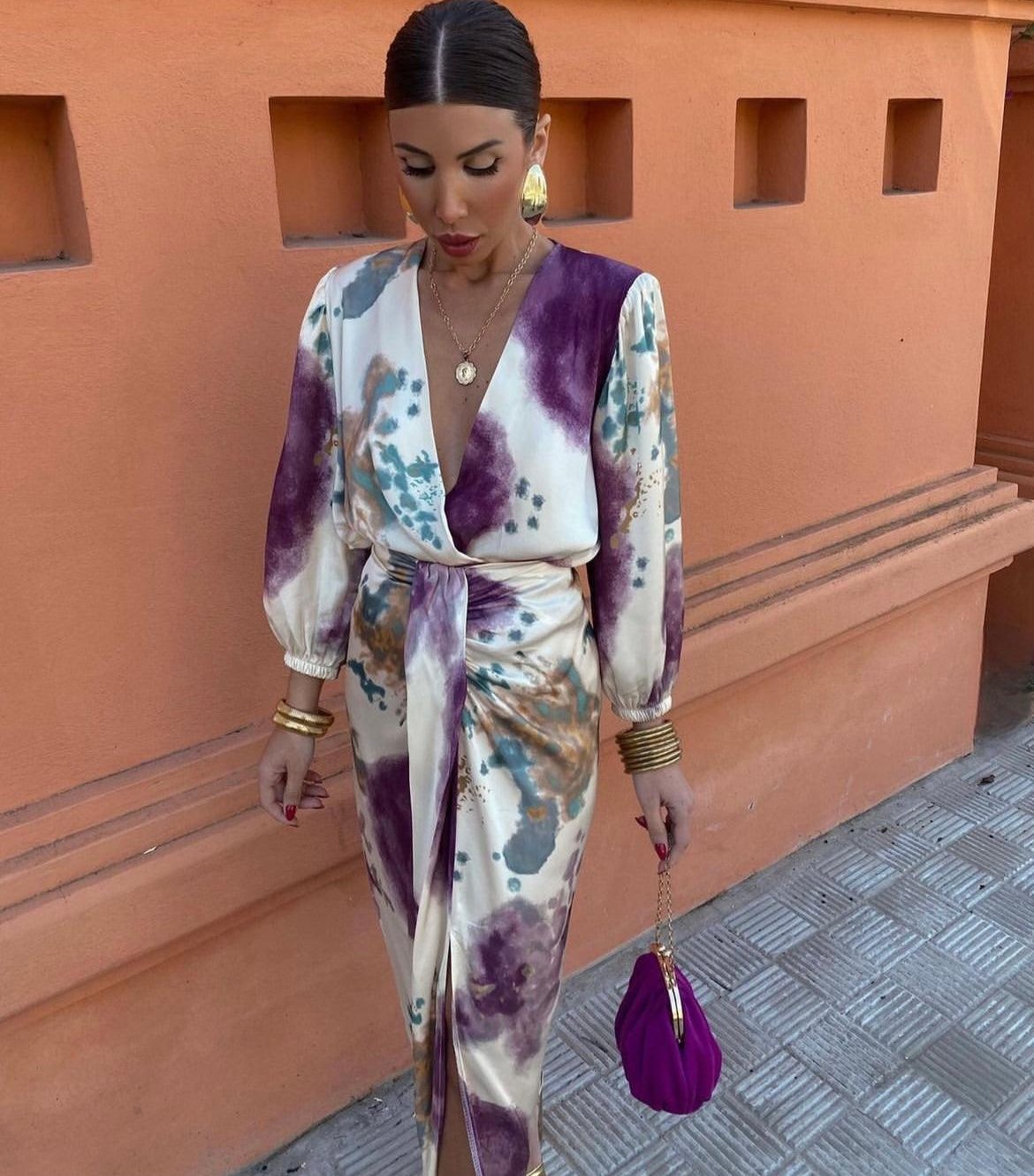The Valeria V-Neck Midi Dress