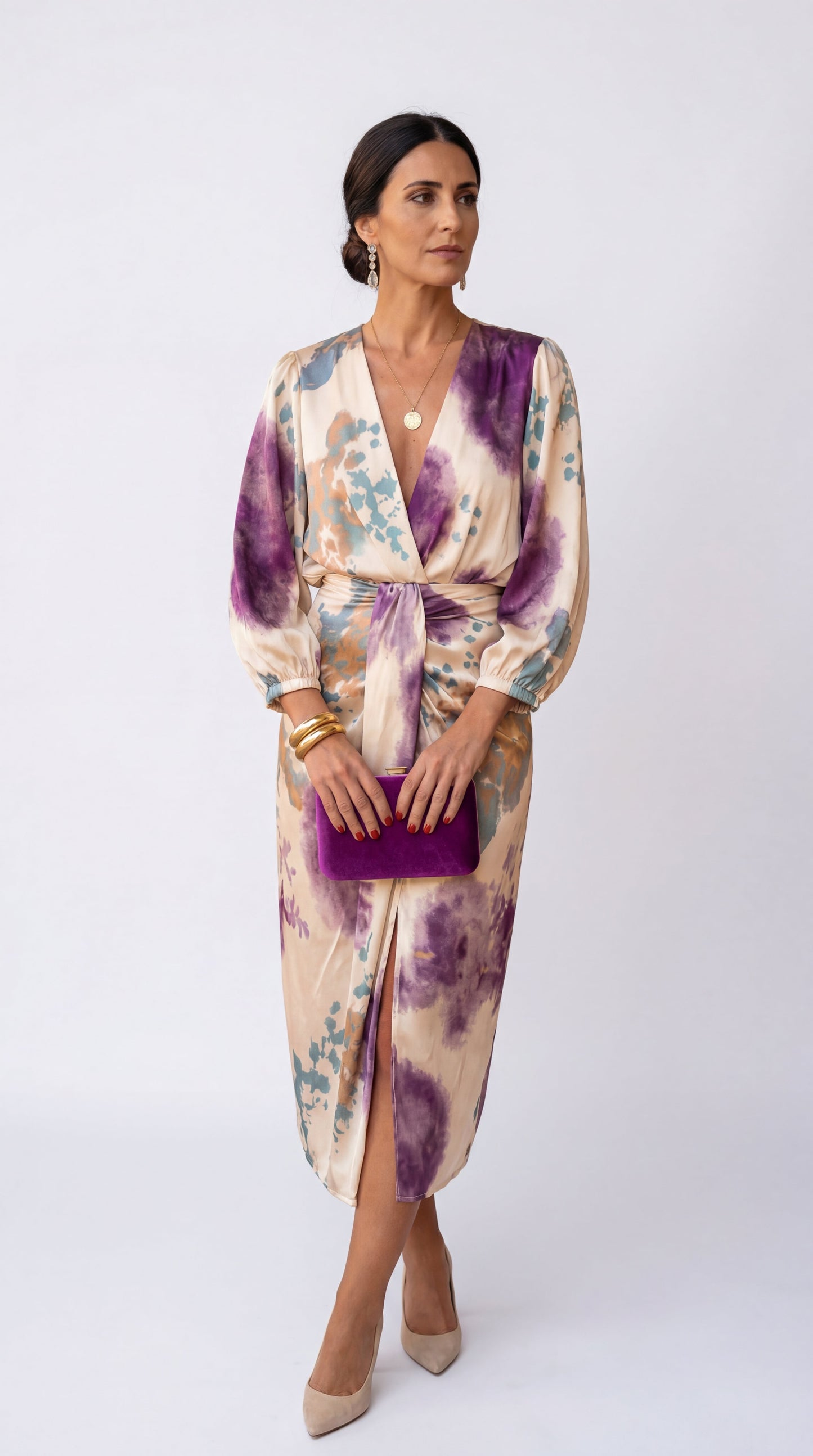 The Valeria V-Neck Midi Dress