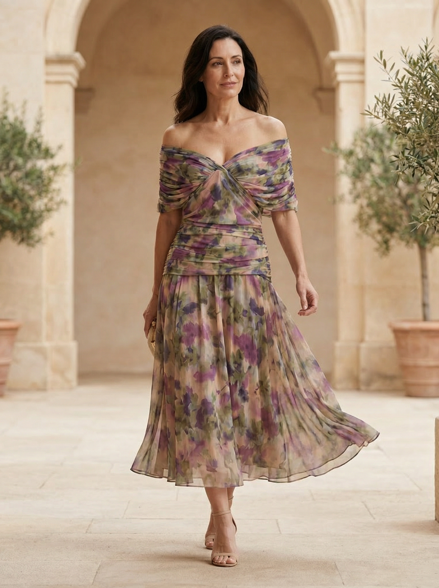 The Luisa Floral V-Neck Maxi Dress